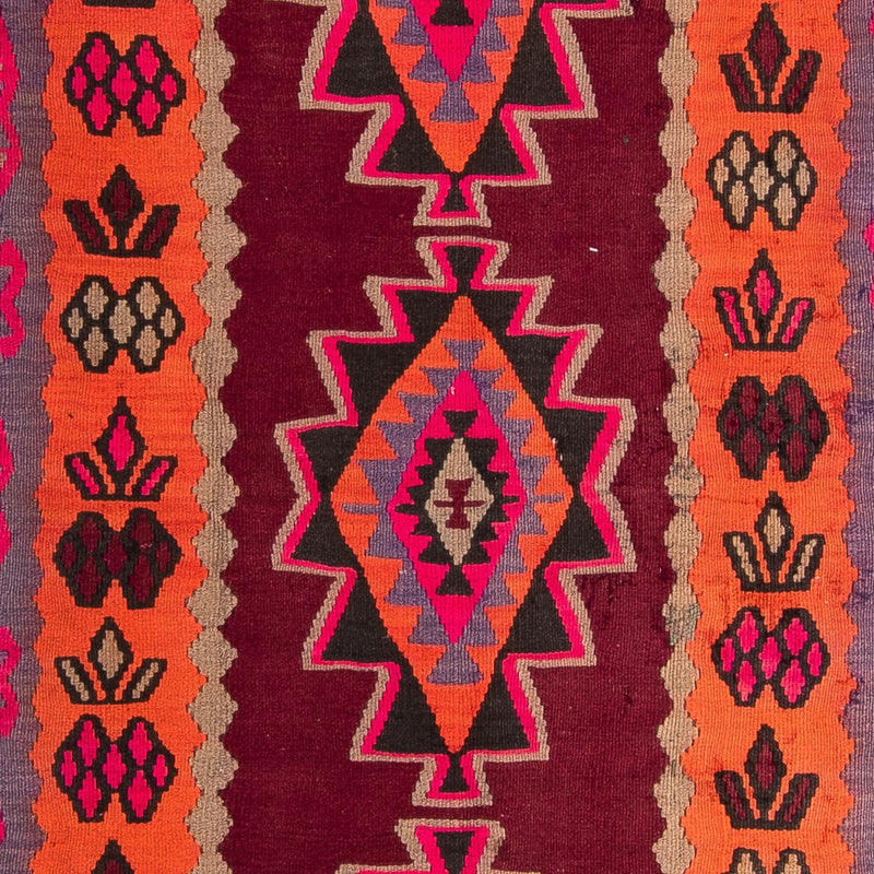 Runner Kelim-matta - gammal - 390 x 141 cm - flerfärgad