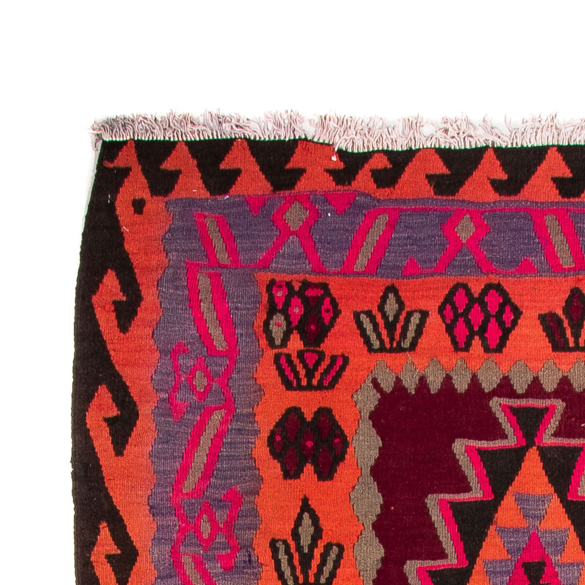 Runner Kelim-matta - gammal - 390 x 141 cm - flerfärgad