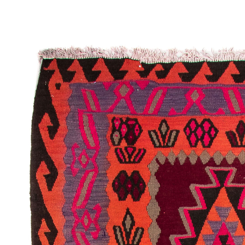 Runner Kelim-matta - gammal - 390 x 141 cm - flerfärgad