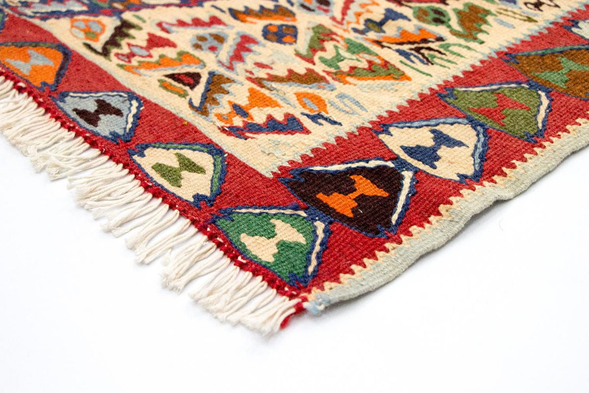 Kelim-matta - gammal - 153 x 119 cm - blå