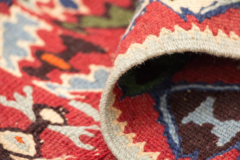 Kelim-matta - gammal - 153 x 119 cm - blå