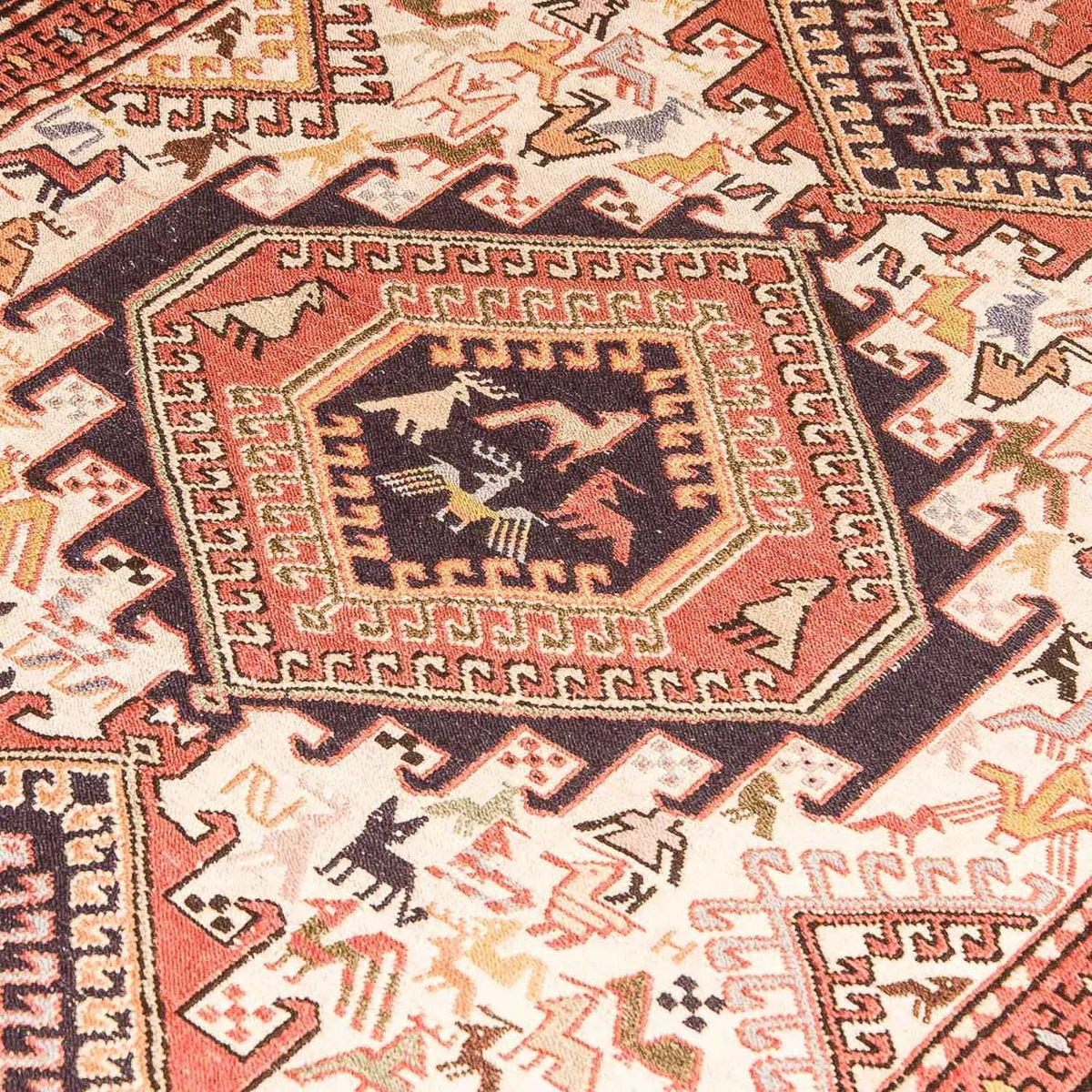 Kelim Carpet - orientalisk matta - 194 x 122 cm - brun