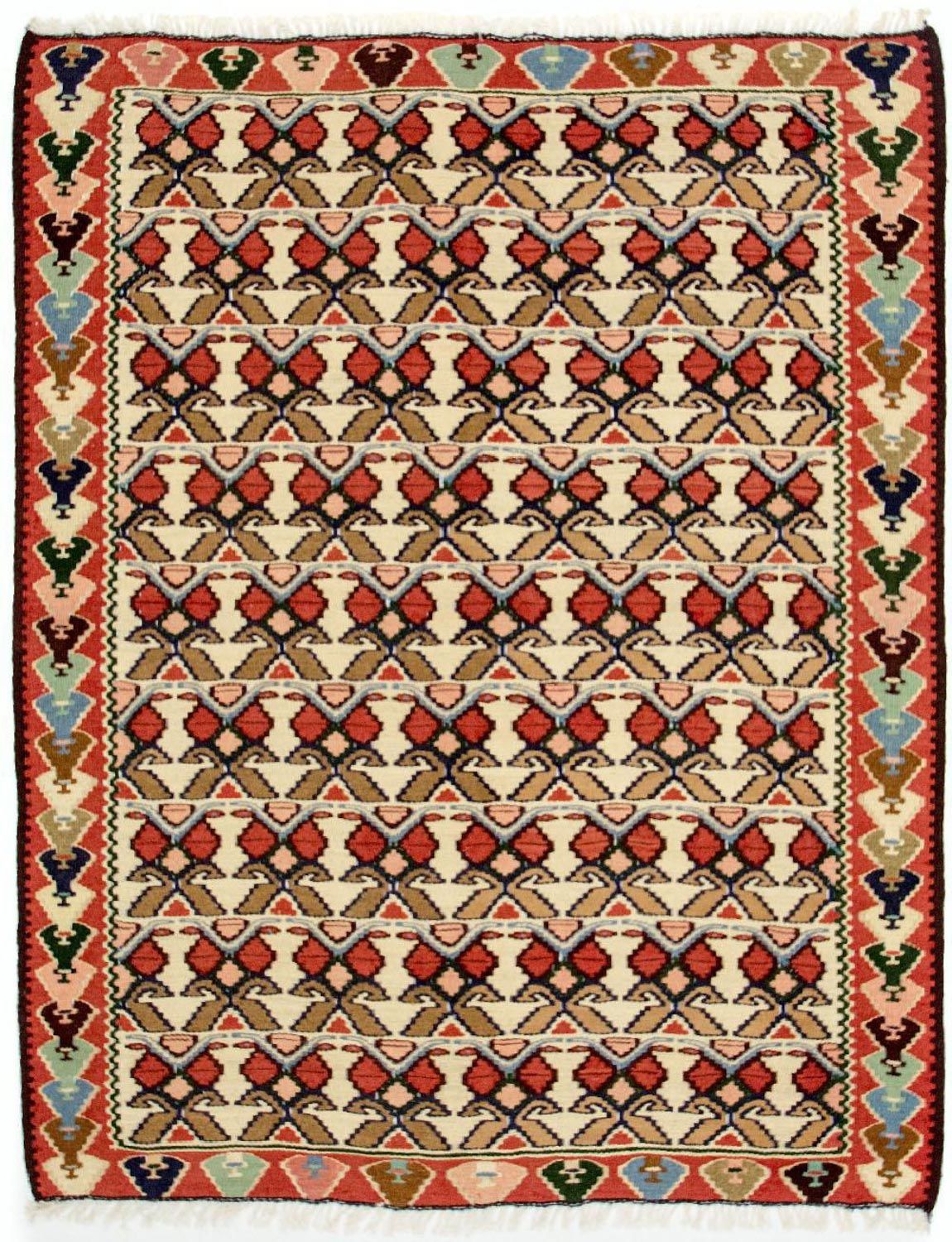 Kelim Carpet - orientalisk matta - 143 x 105 cm - flerfärgad