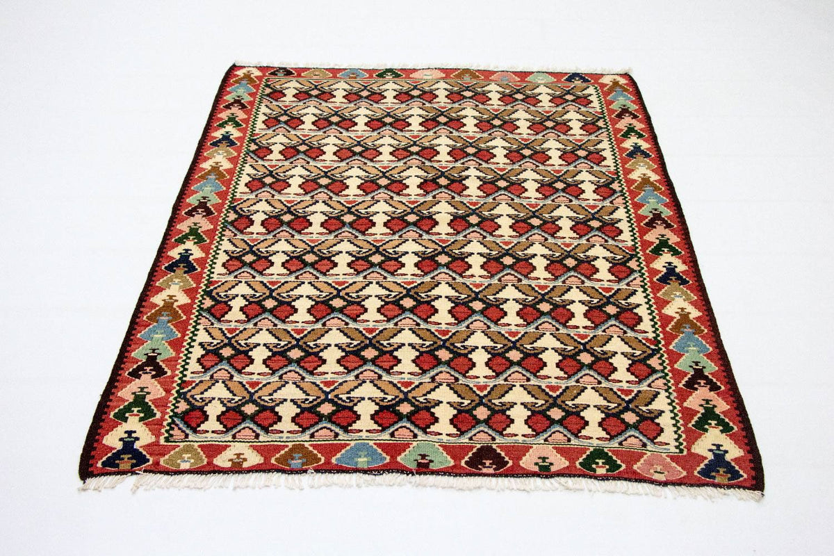Kelim Carpet - orientalisk matta - 143 x 105 cm - flerfärgad