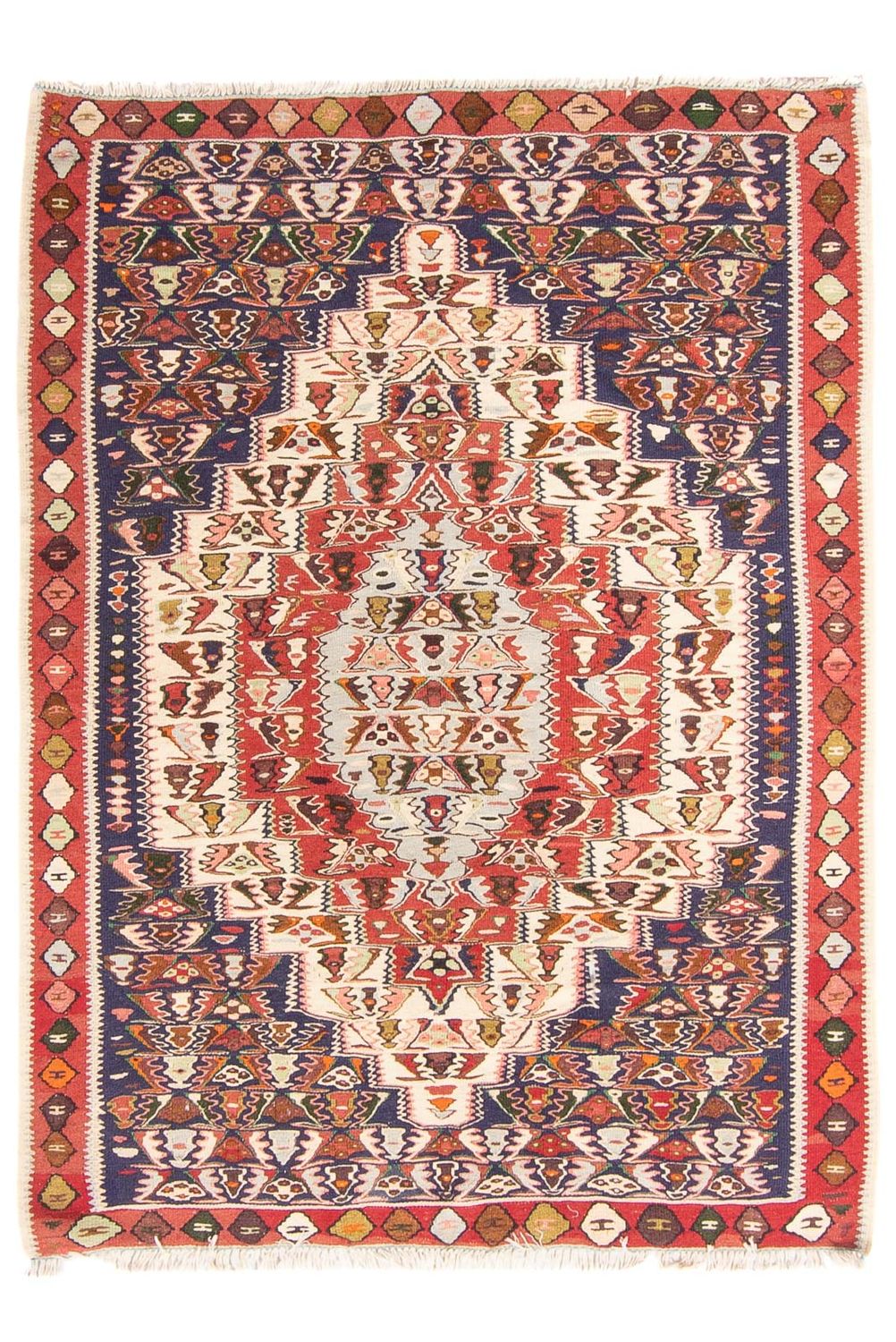 Kelim Carpet - orientalisk matta - 152 x 117 cm - flerfärgad