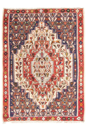 Kelim Carpet - orientalisk matta - 152 x 117 cm - flerfärgad