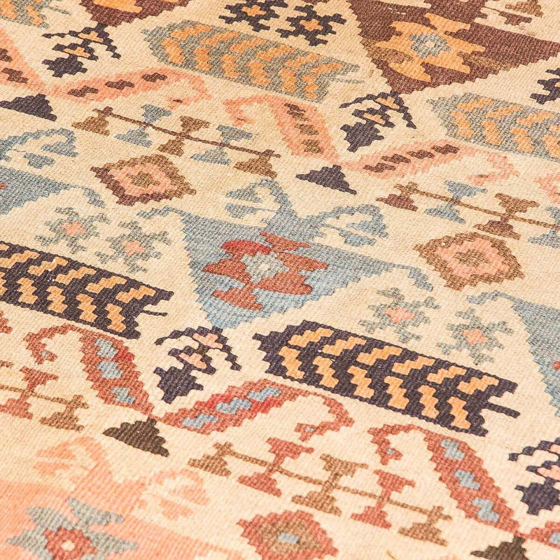 Runner Kelim-matta - gammal - 195 x 108 cm - beige