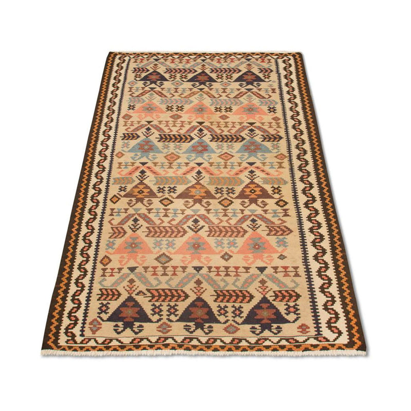 Runner Kelim-matta - gammal - 195 x 108 cm - beige