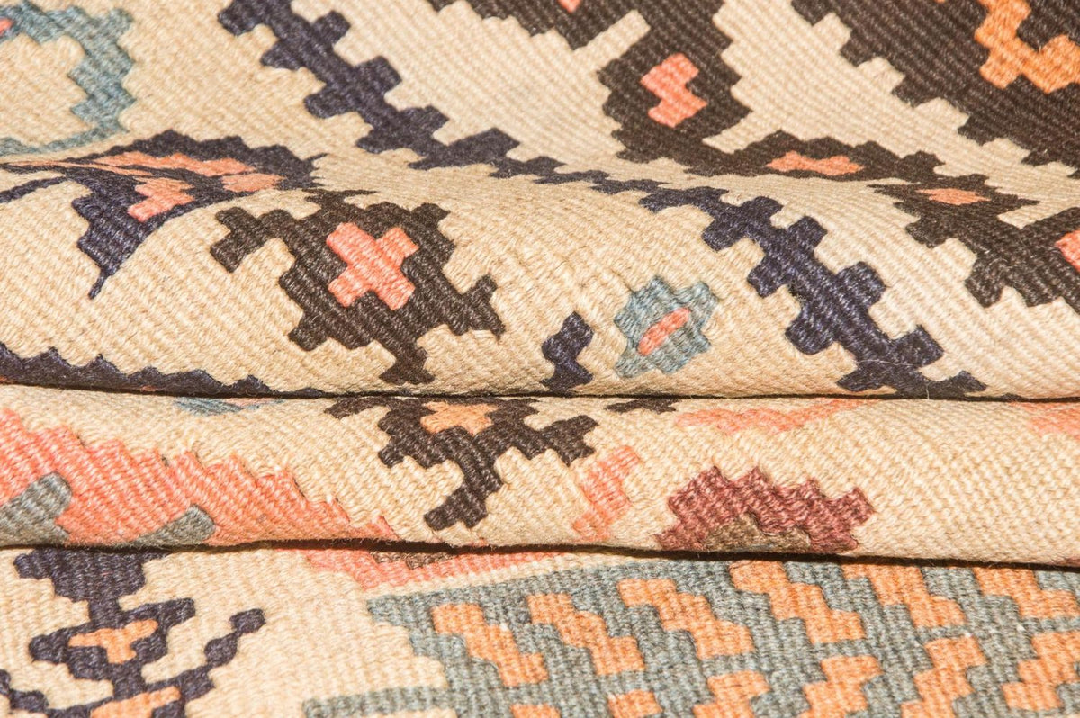 Runner Kelim-matta - gammal - 195 x 108 cm - beige