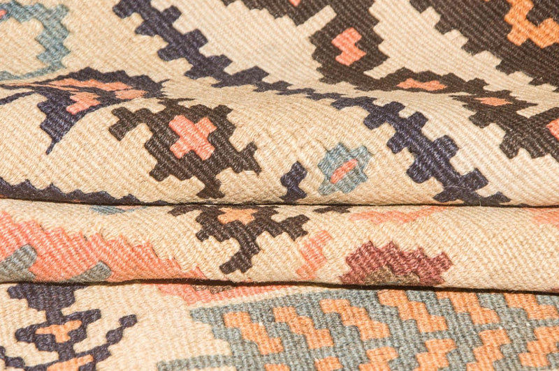 Runner Kelim-matta - gammal - 195 x 108 cm - beige