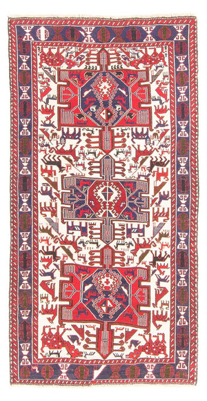 Runner Kelim Carpet - orientalisk matta - 205 x 110 cm - grädde