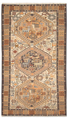 Runner Kelim Carpet - orientalisk matta - 210 x 115 cm - beige