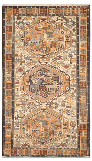 Runner Kelim Carpet - orientalisk matta - 210 x 115 cm - beige