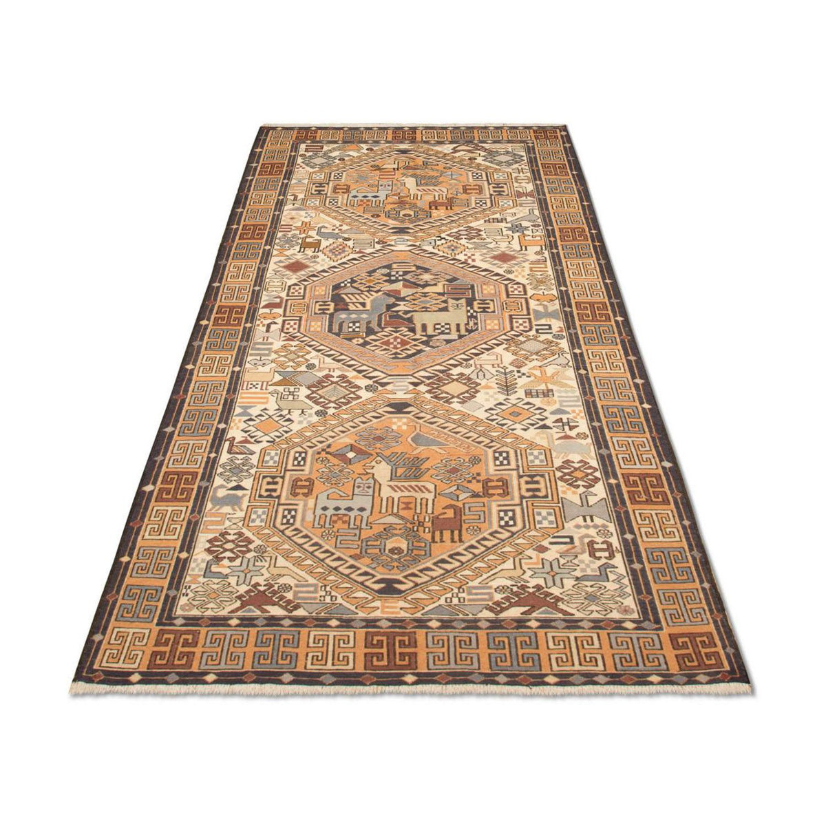 Runner Kelim Carpet - orientalisk matta - 210 x 115 cm - beige