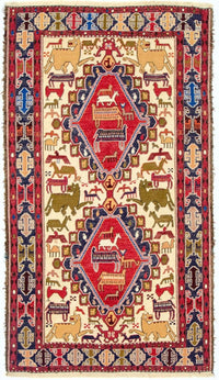 Kelim Carpet - orientalisk matta - 192 x 110 cm - beige