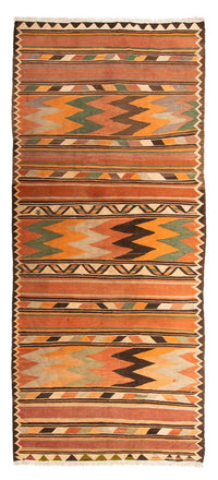 Runner Kelim-matta - gammal - 340 x 160 cm - flerfärgad