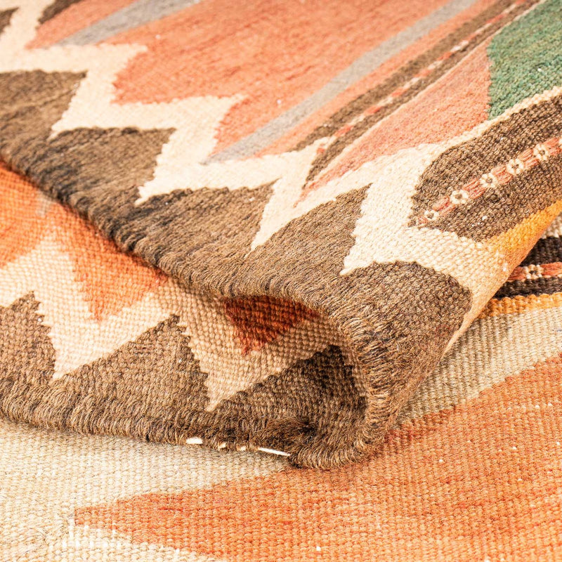 Runner Kelim-matta - gammal - 340 x 160 cm - flerfärgad