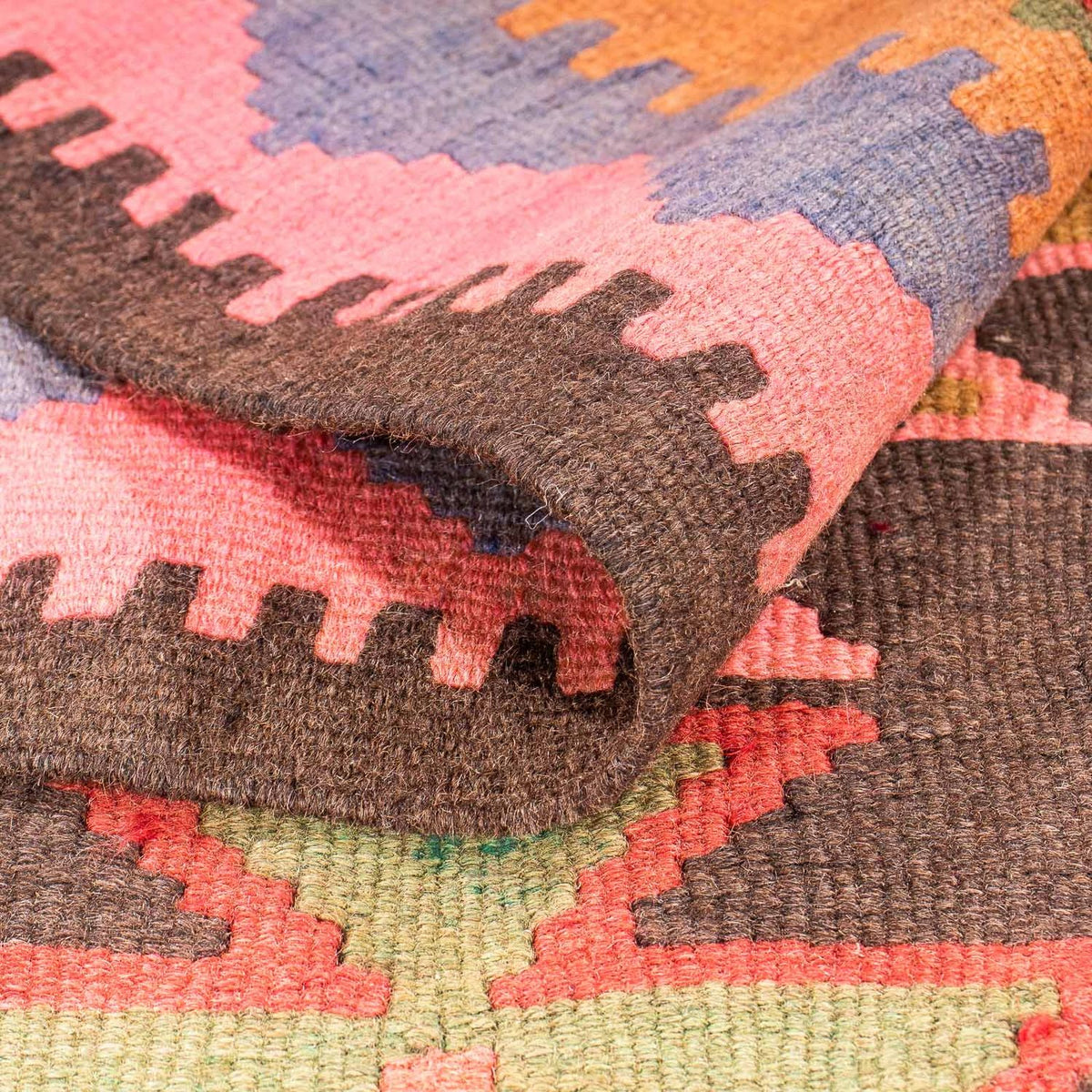 Runner Kelim-matta - gammal - 330 x 155 cm - flerfärgad