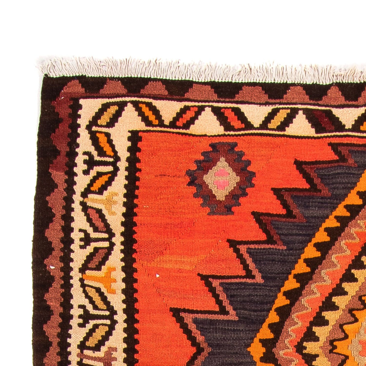 Runner Kelim-matta - gammal - 275 x 140 cm - flerfärgad