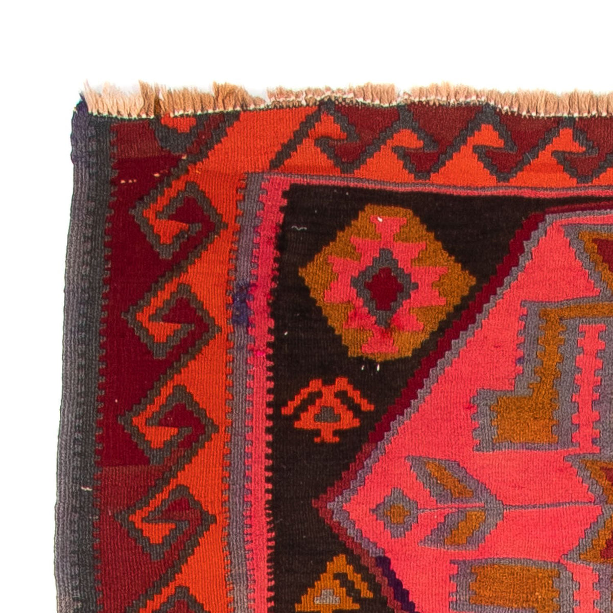 Runner Kelim-matta - gammal - 325 x 140 cm - flerfärgad