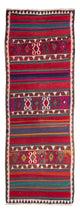 Runner Kelim-matta - gammal - 370 x 140 cm - flerfärgad