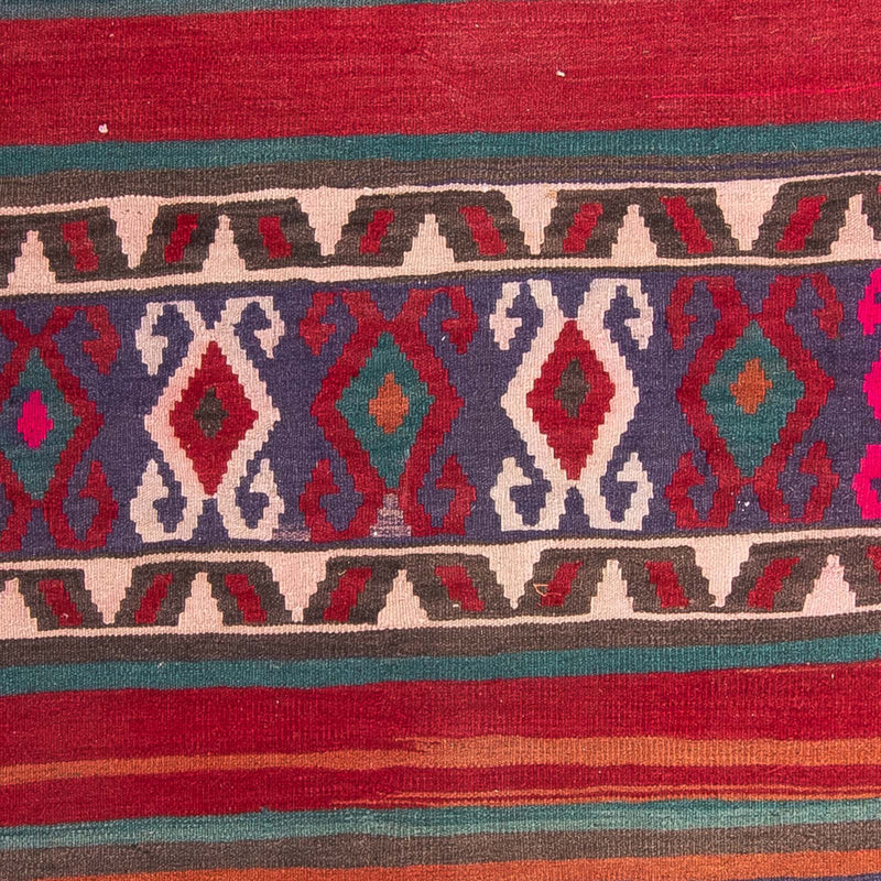 Runner Kelim-matta - gammal - 370 x 140 cm - flerfärgad