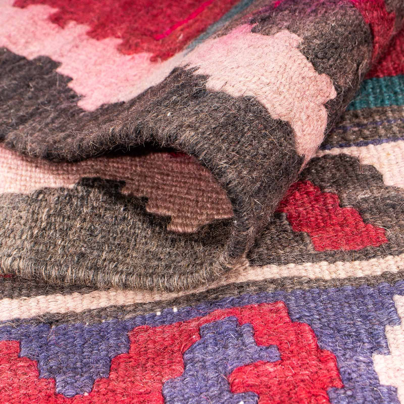 Runner Kelim-matta - gammal - 370 x 140 cm - flerfärgad