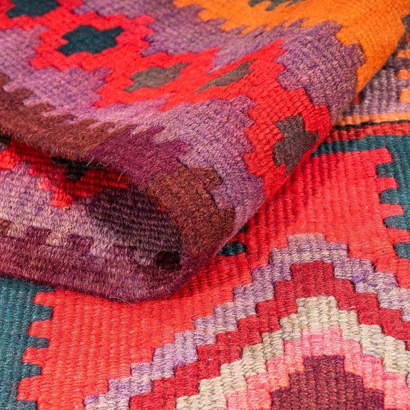 Runner Kelim-matta - gammal - 335 x 150 cm - flerfärgad