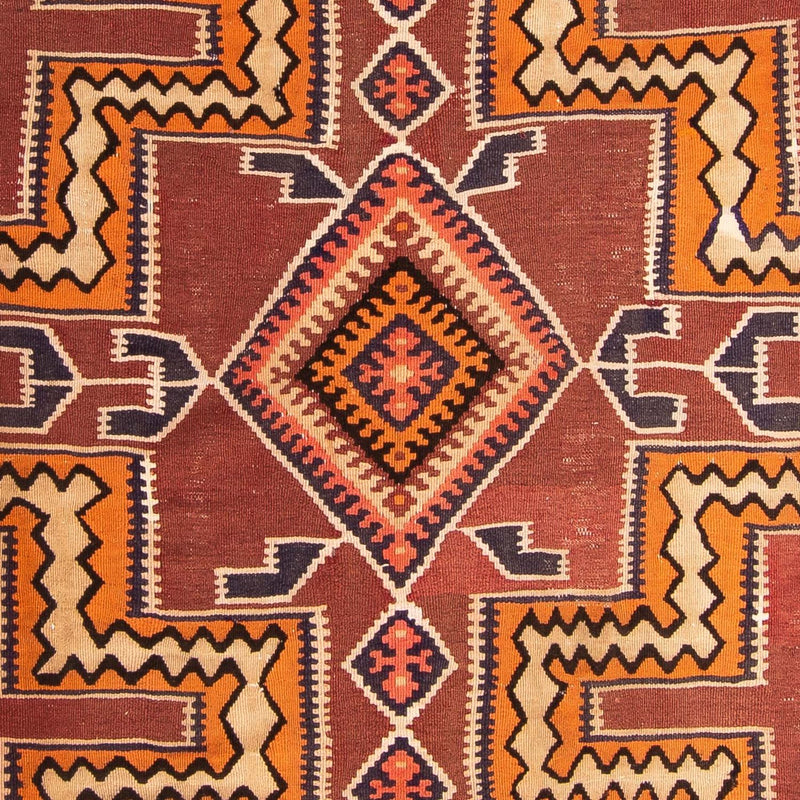 Kelim-matta - gammal - 285 x 180 cm - flerfärgad