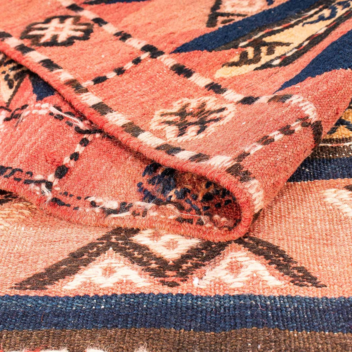 Kelim-matta - gammal - 270 x 160 cm - flerfärgad