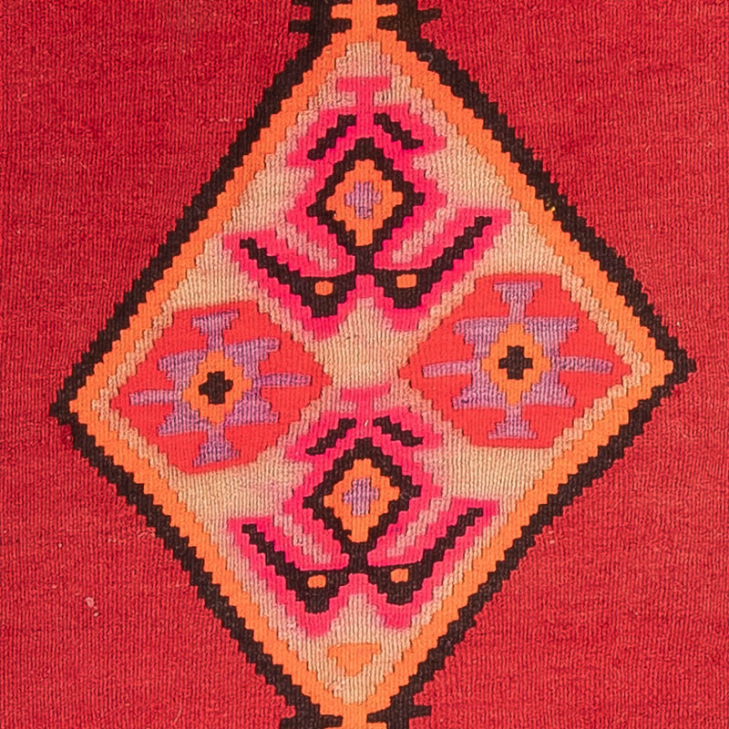 Runner Kelim-matta - gammal - 490 x 190 cm - röd