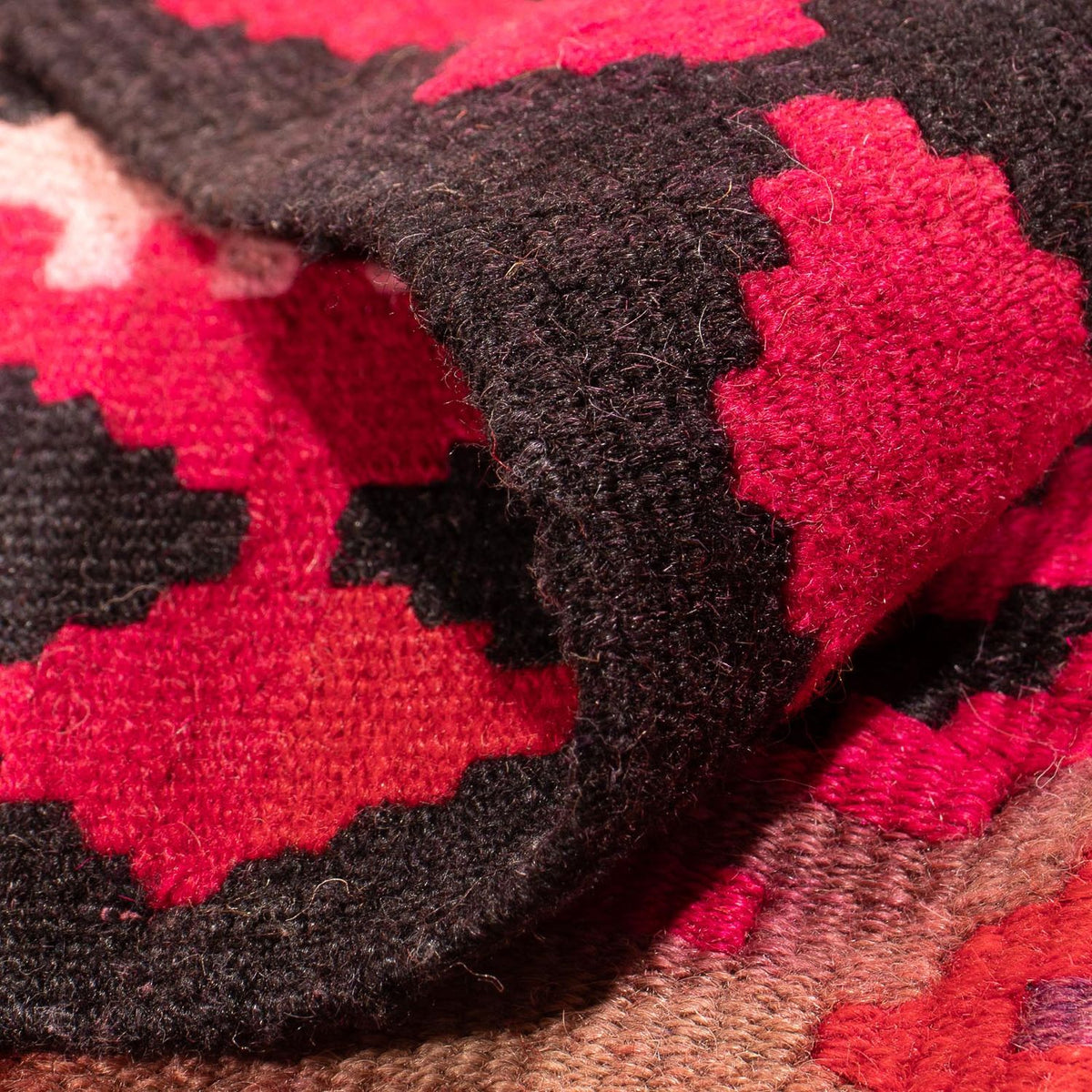 Runner Kelim-matta - gammal - 490 x 190 cm - röd