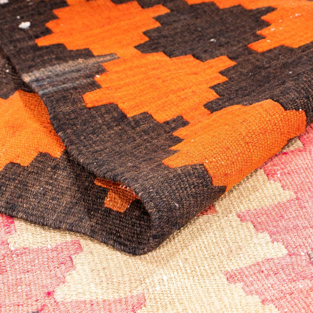 Runner Kelim-matta - gammal - 340 x 100 cm - flerfärgad