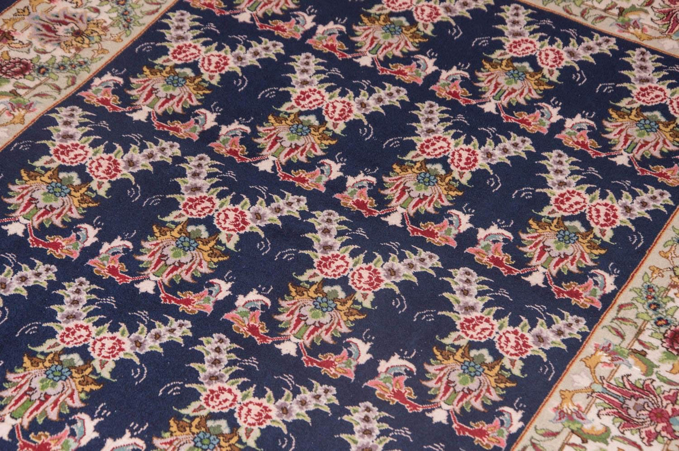 Persisk matta - Tabriz - Royal - 137 x 103 cm - mörkblå