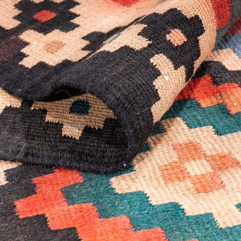 Runner Kelim-matta - gammal - 225 x 112 cm - flerfärgad