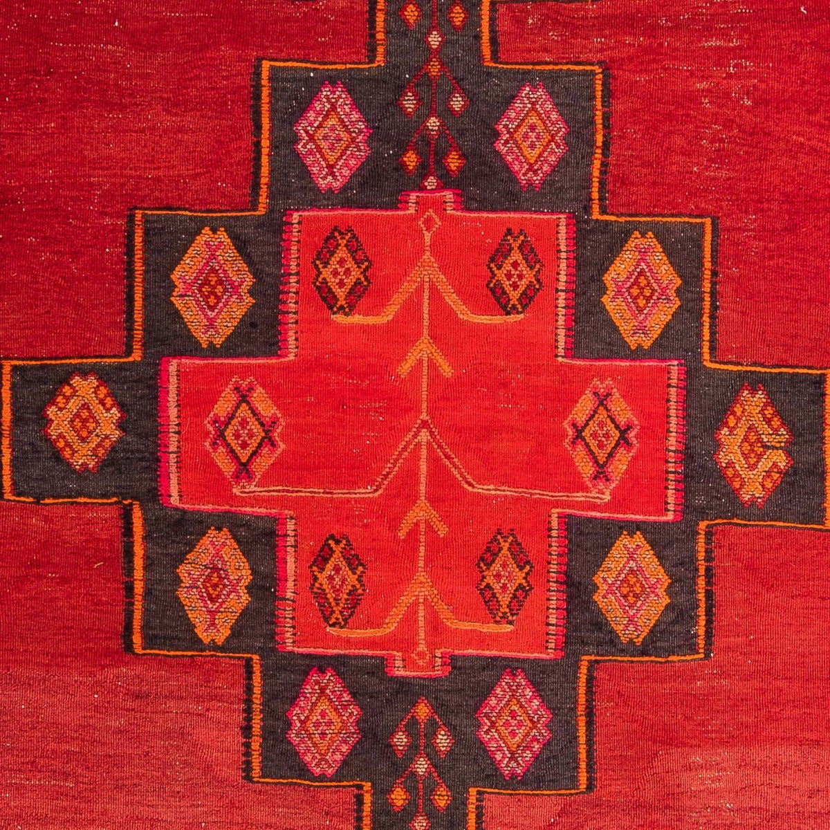 Kelim-matta - gammal - 310 x 160 cm - flerfärgad