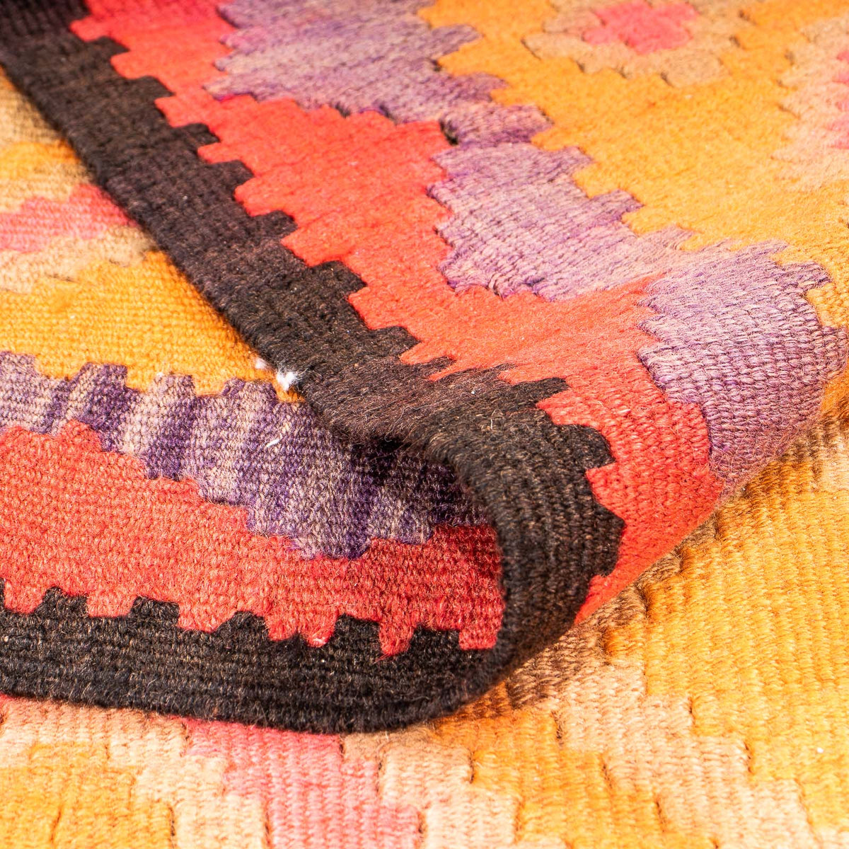 Runner Kelim-matta - gammal - 305 x 160 cm - flerfärgad