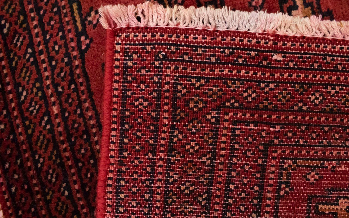 Turkaman-matta - 130 x 60 cm - röd