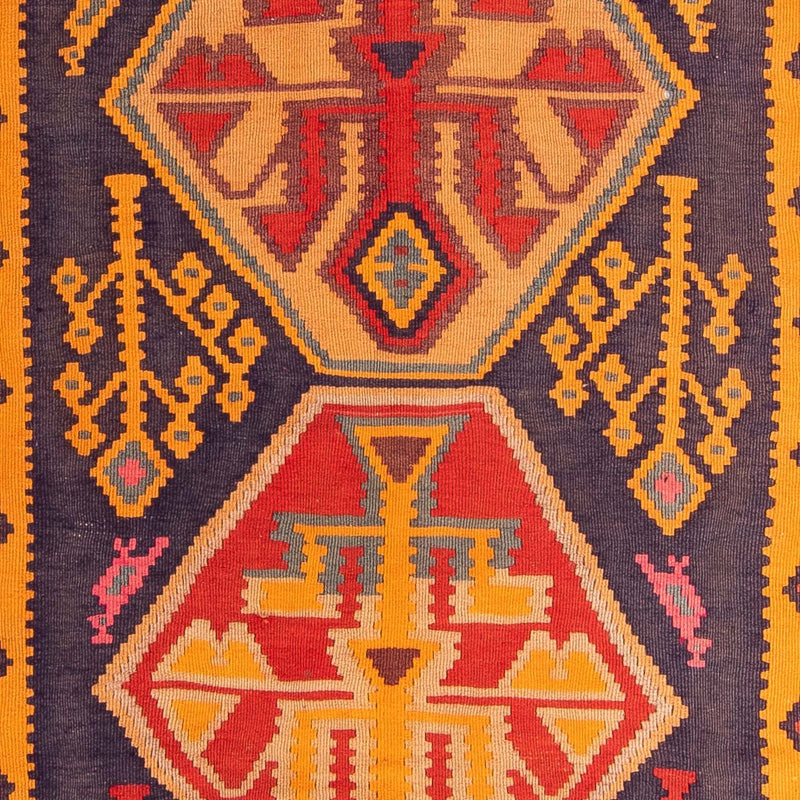 Runner Kelim-matta - gammal - 340 x 155 cm - flerfärgad