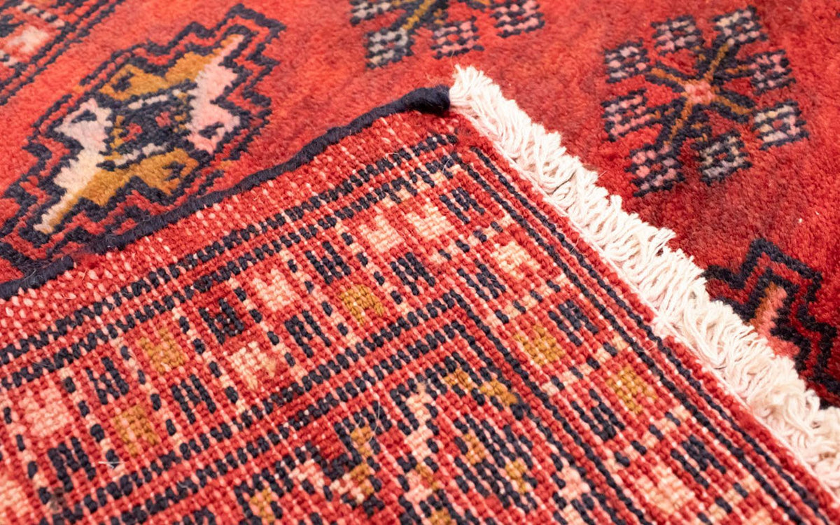 Turkaman-matta - 130 x 60 cm - röd