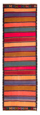 Runner Kelim-matta - gammal - 370 x 137 cm - flerfärgad