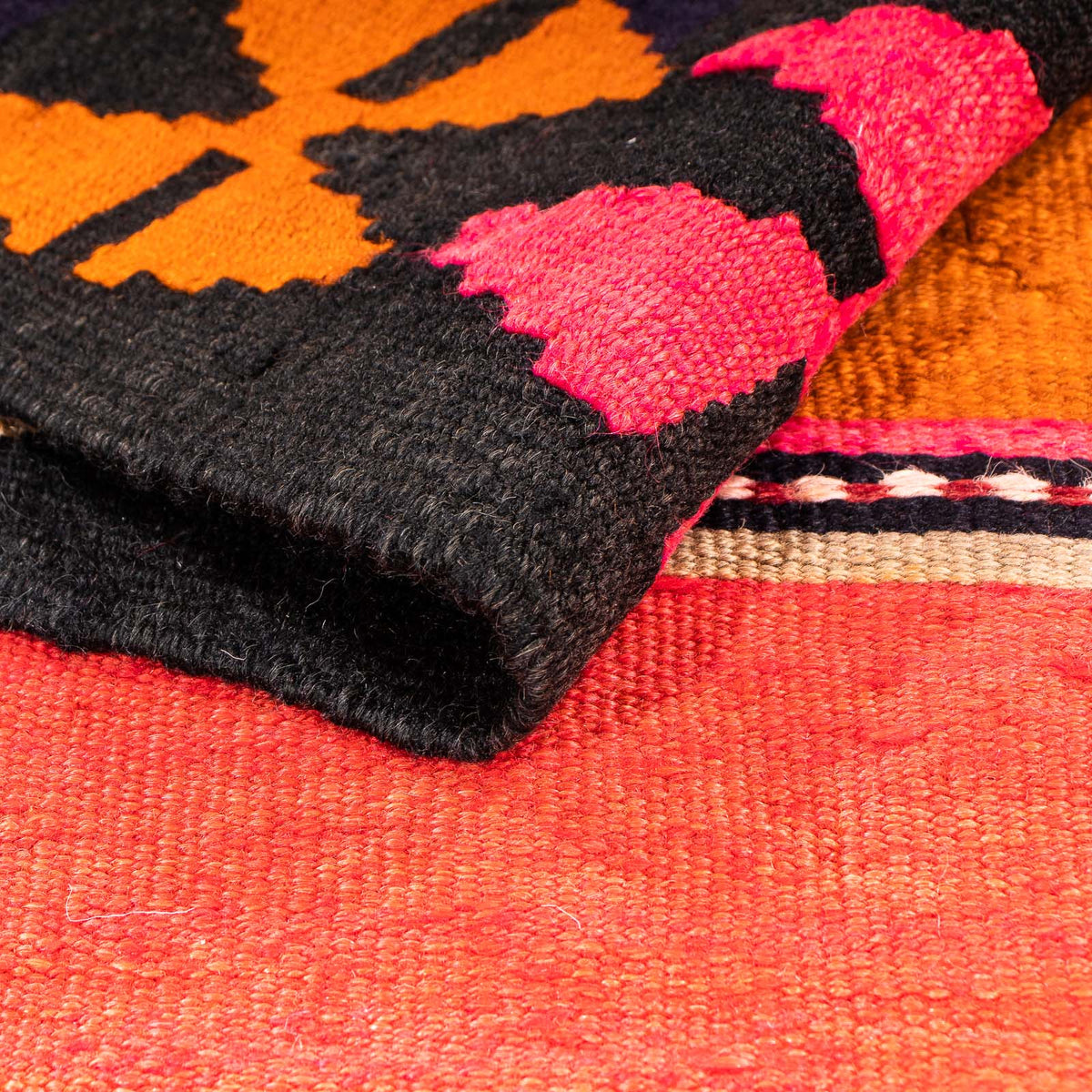 Runner Kelim-matta - gammal - 360 x 170 cm - flerfärgad