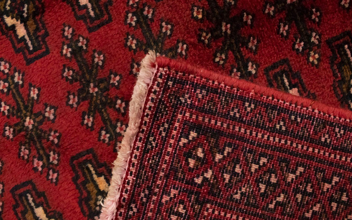 Turkaman-matta - 130 x 60 cm - röd