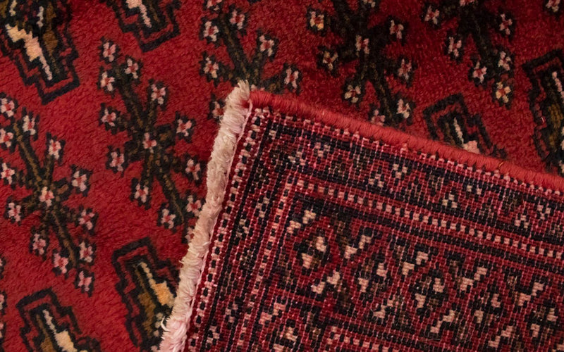 Turkaman-matta - 130 x 60 cm - röd