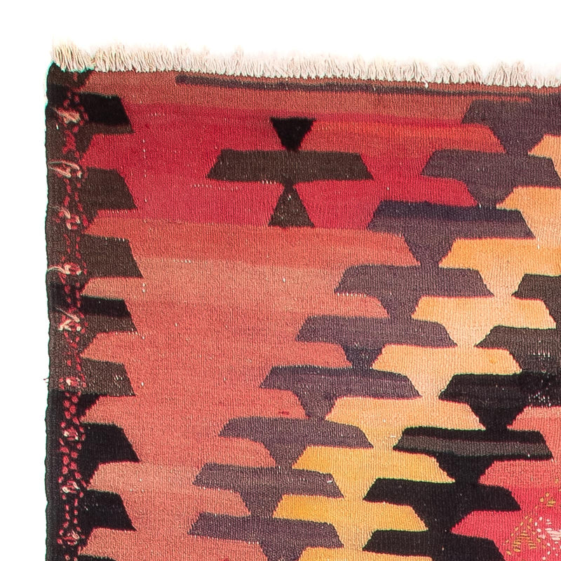 Runner Kelim-matta - gammal - 405 x 150 cm - ljusröd