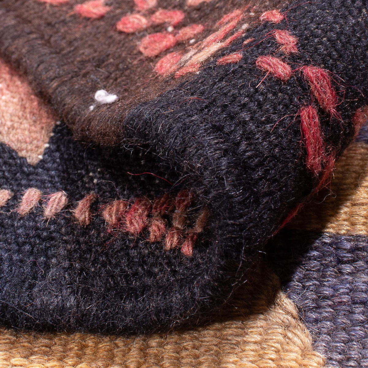 Runner Kelim-matta - gammal - 405 x 150 cm - ljusröd