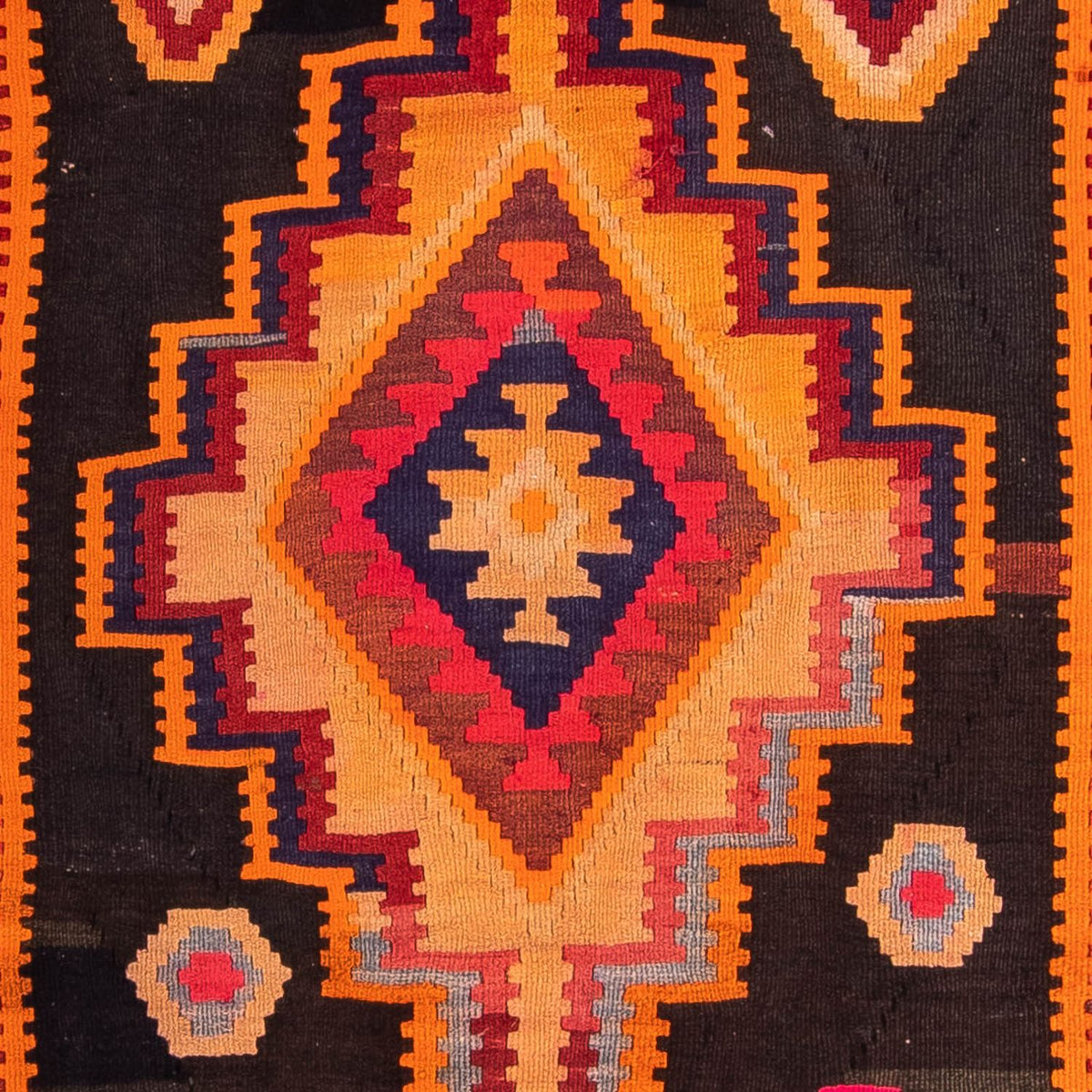 Runner Kelim-matta - gammal - 320 x 155 cm - flerfärgad