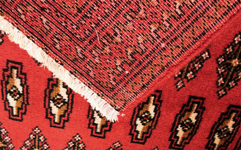 Turkaman-matta - 130 x 60 cm - röd