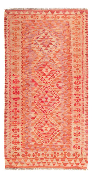 Kelim Carpet - Splash - 185 x 101 cm - ljusröd