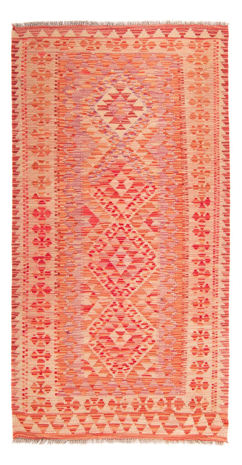 Kelim Carpet - Splash - 185 x 101 cm - ljusröd